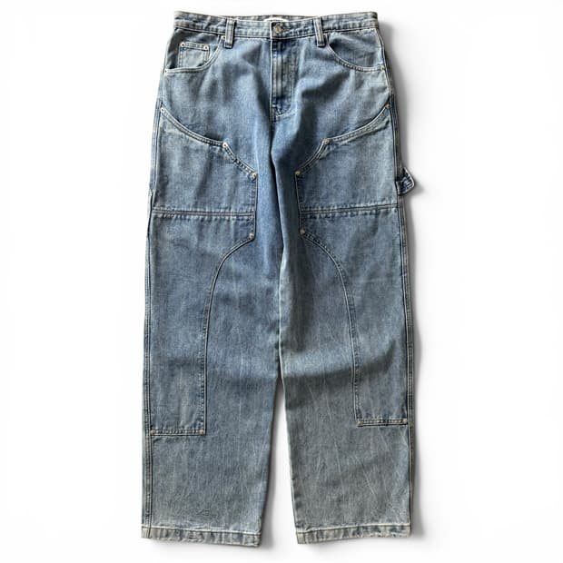 BIRTHDAY Washed Denim Carpenter Pants