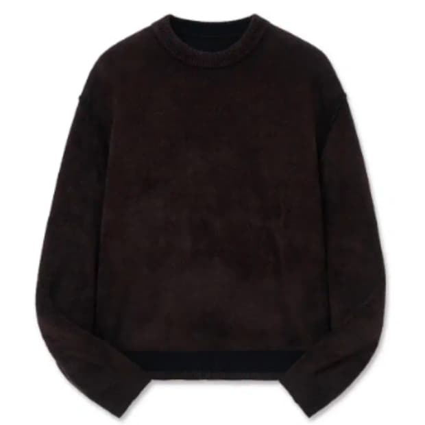 스토커즈x더니트컴퍼니 리버서블 니트 버건디 M