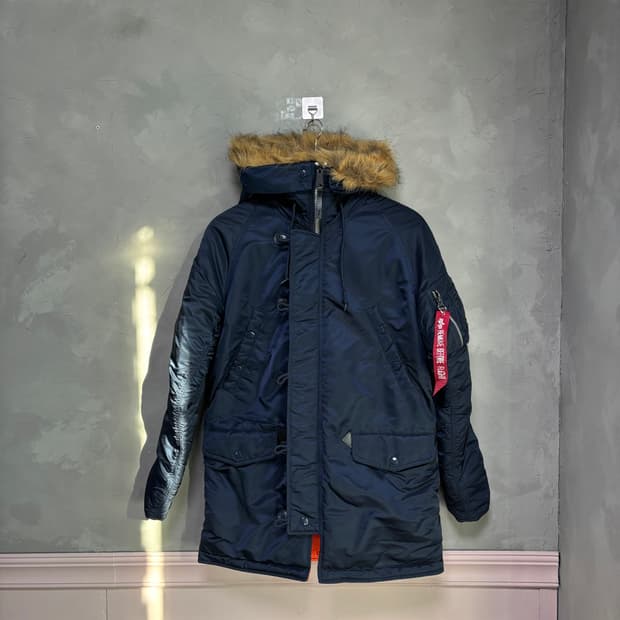 알파인더스트리 N-3B 파카 자켓 네이비