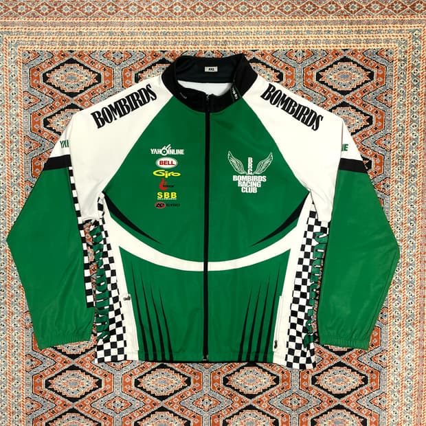 빈티지 그린 레이싱 져지 자켓 남성XXL