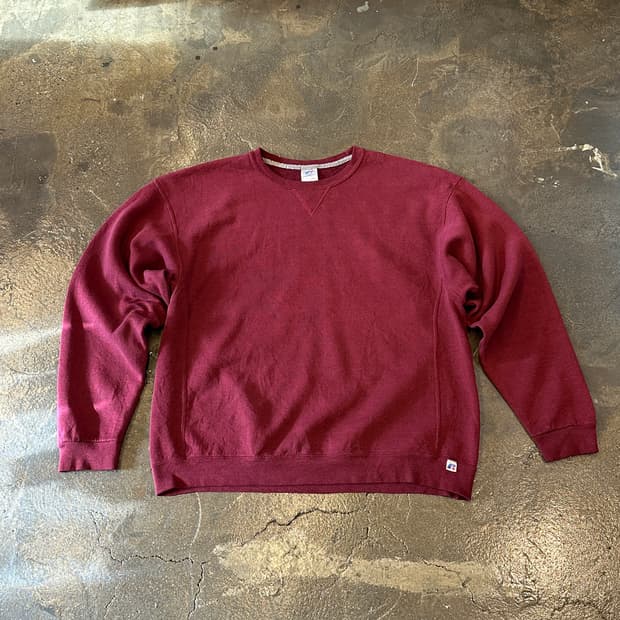 90s Russell Athletic 맨투맨 버건디  XL