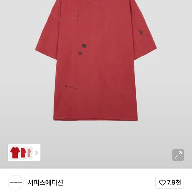 [L] 서피스에디션 TATTOO T-SHIRTS RED