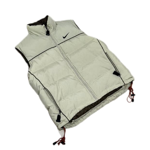 (드라이클리닝 완)나이키 ACG 베이지 구스다운 립스탑 베스트