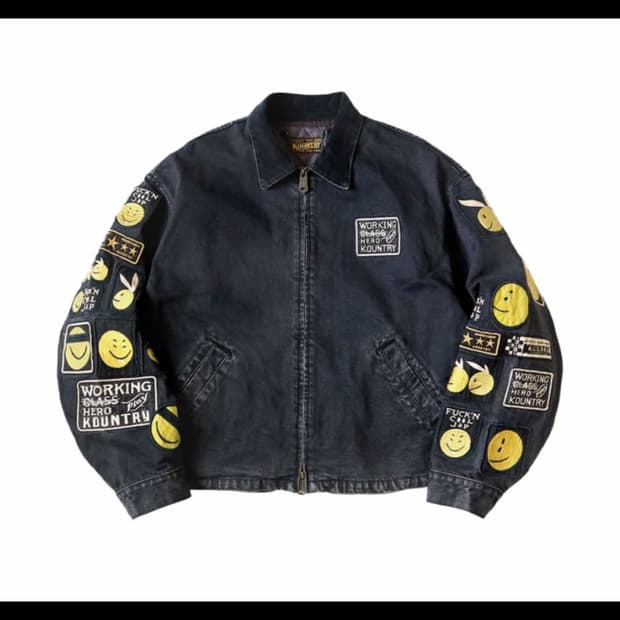 캐피탈 14온즈 데님 티백 드리즐러 자켓 아나키 레인보위