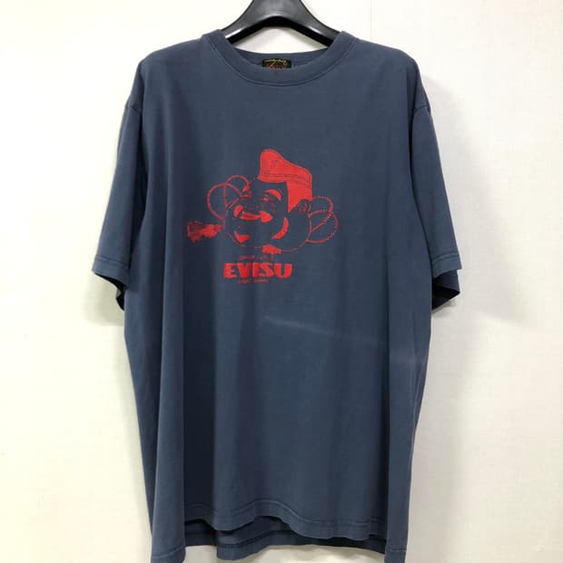 EVISU 에비수 오사카 남녀공용 프린팅 반팔티셔츠 L _ 더스티블루