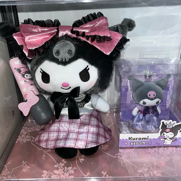 Sanrio 쿠로미 펑크 고스룩 인형+피규어 Set
