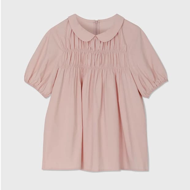 버뮬라 GATHER COLLAR BLOUSE PINK