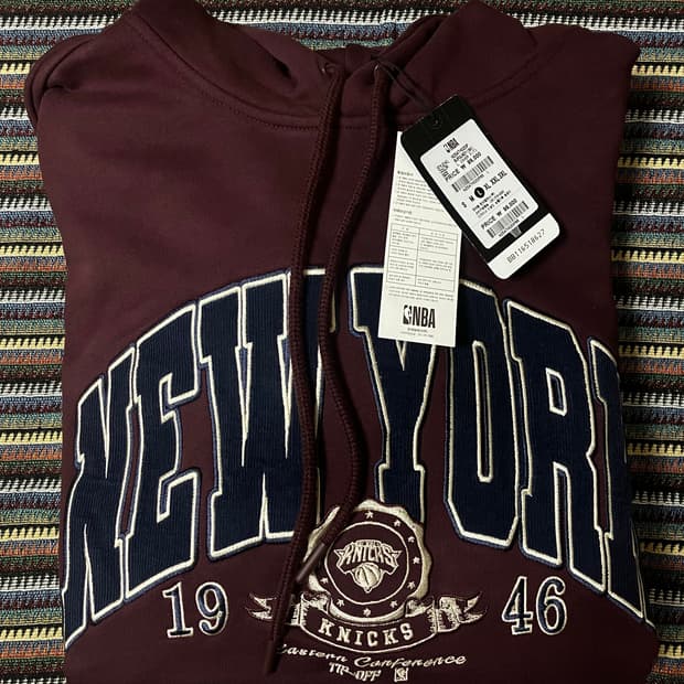 Nba 기모 후드티 버건디 새상품 L