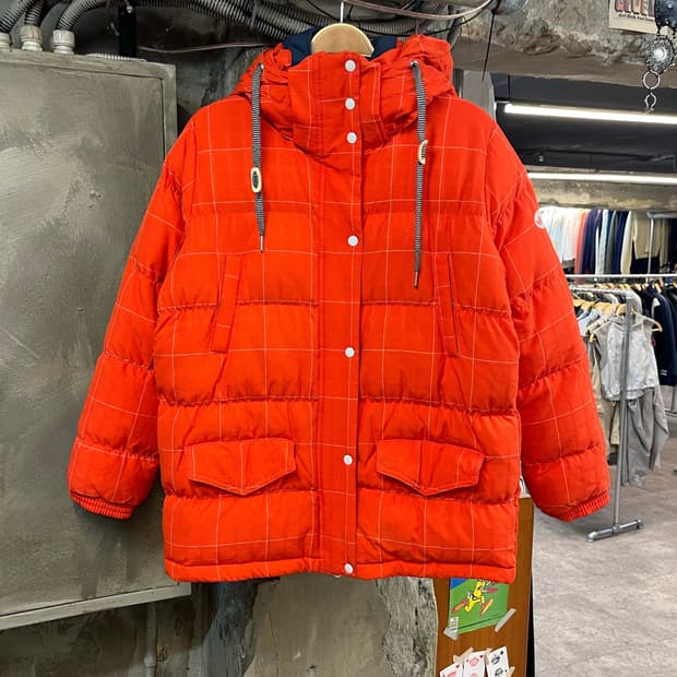 아디다스 덕 다운 후드 패딩 오렌지 90 #csz2189