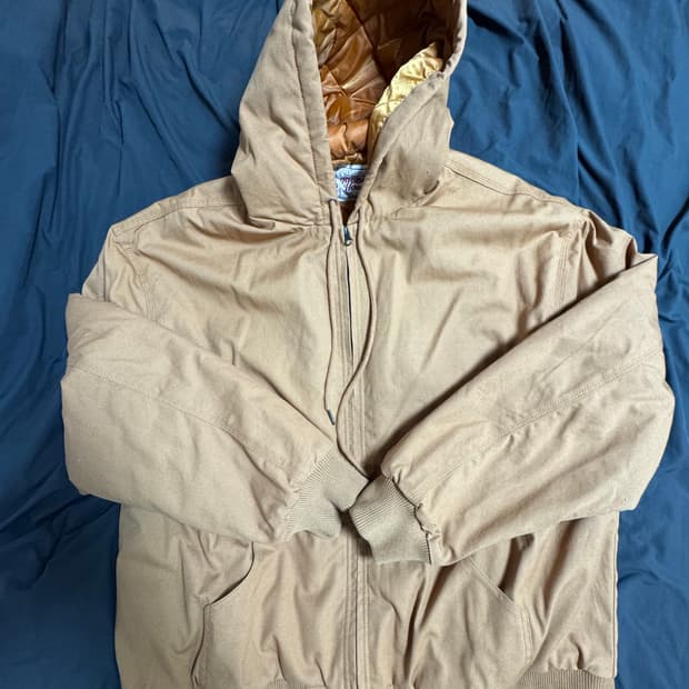 러기드하우스 워커스 코튼 옥스퍼드 후드 집업 자켓 카멜