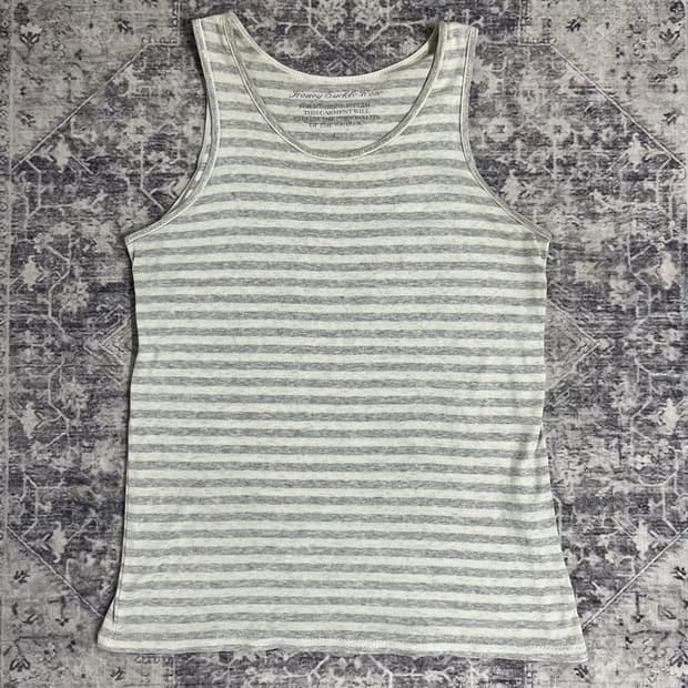 Y2K grey stripe sleeveless
