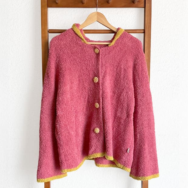 숲속 베리 테리 후드 가디건