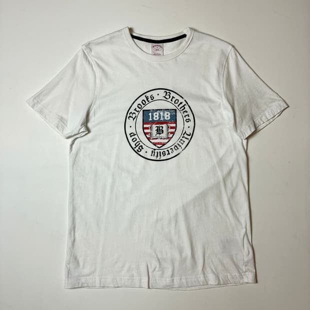 브룩스브라더스 유니버시티 숏슬리브 아메카지 그래픽 티셔츠 PN8618