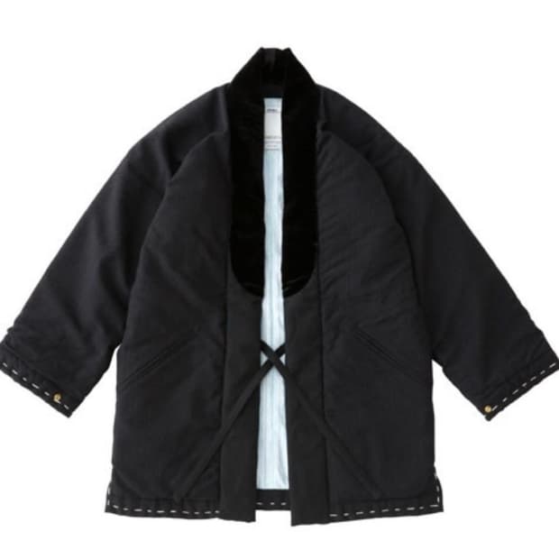 (4) visvim silk dotera coat woolstripe