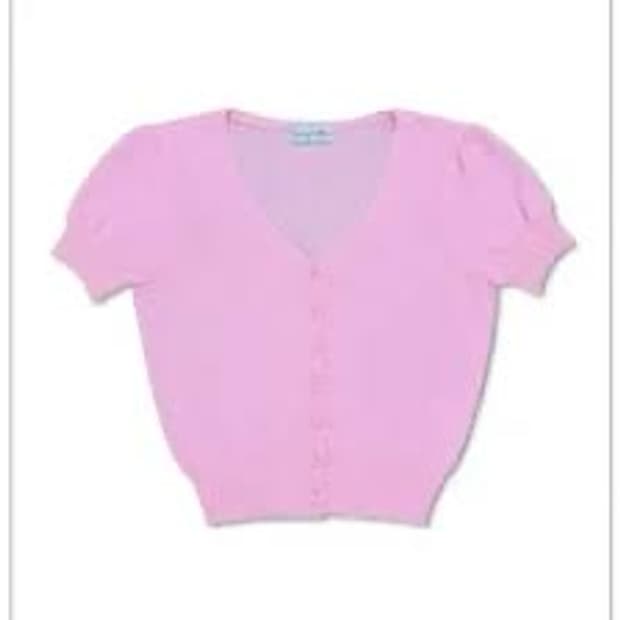 페일제이드 시스루 퍼프 가디건 핑크