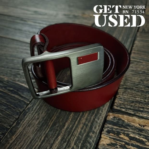 [겟유즈드] 로고 각인 빈티지 벨트 M19407