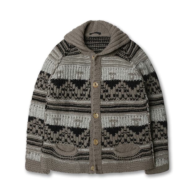 로베르토 콜리나 [Roberto Collina] 에스닉 패턴 니트 가디건