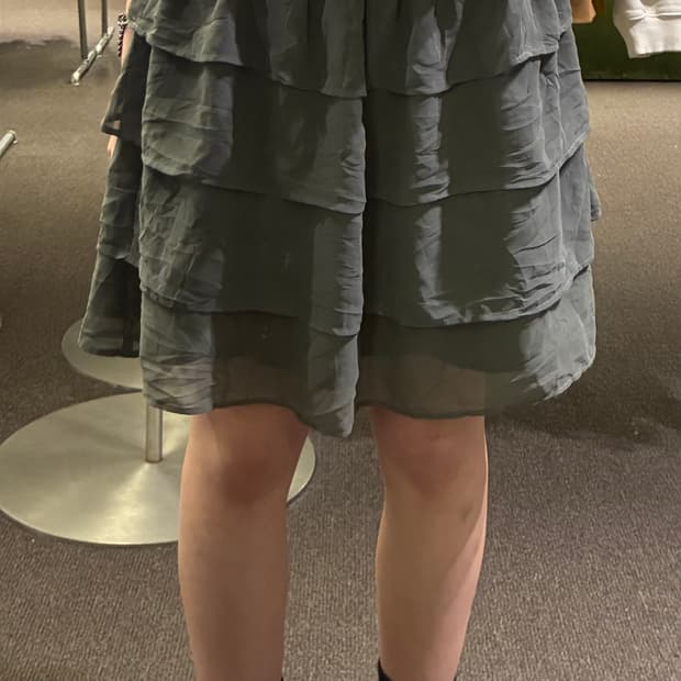 OS)Japanese vintage 여성 그레이 캉캉 미니 스커트