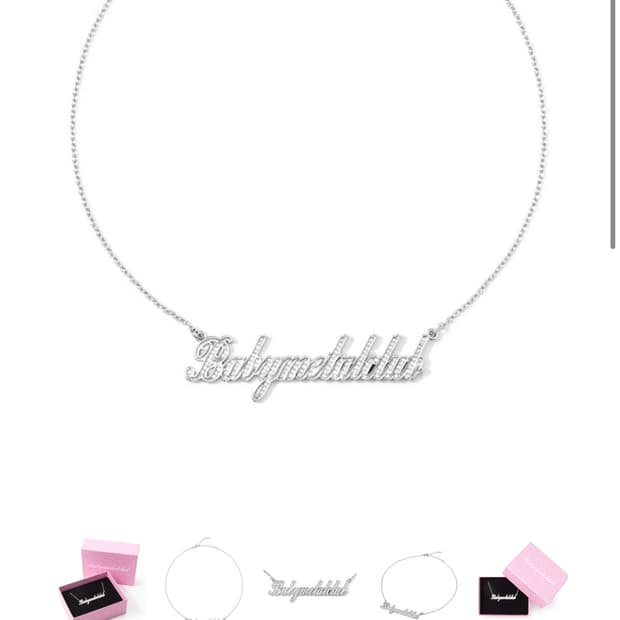 베이비메탈클럽 실버 로고 목걸이