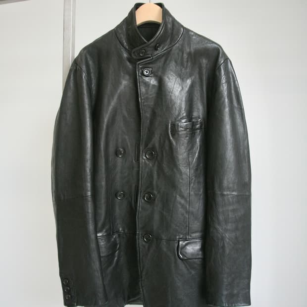 요지야마모토 뿌르옴므 10AW Leather Button Jaket