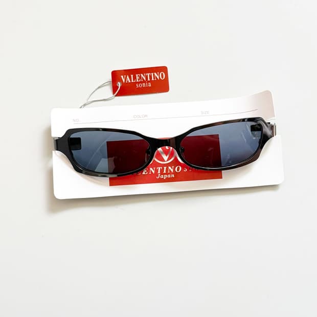 VALENTINO SONIA JAPAN 메탈릭 스퀘어 빈티지 선글라스