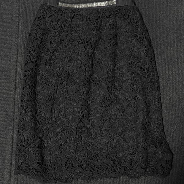 ayadz 빈티지 오리엔탈 페어리 아카이브 블랙 미디스커트 파우닝 큐빈