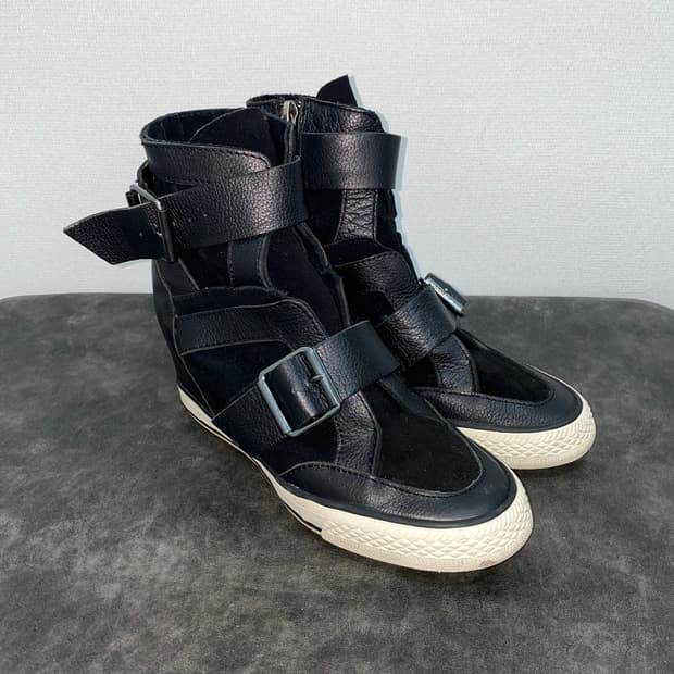 DKNY 2014FW Buckle Strap Wedge Snekers