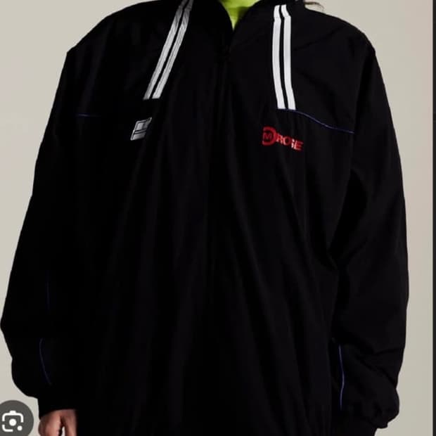 마틴로즈 오버사이즈 트랙자켓 블랙 L