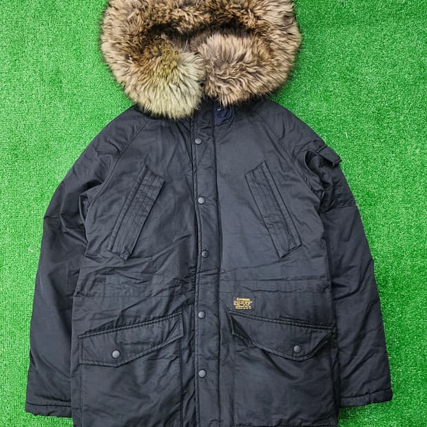 커버낫 검정 후드퍼 겨울 패딩 M