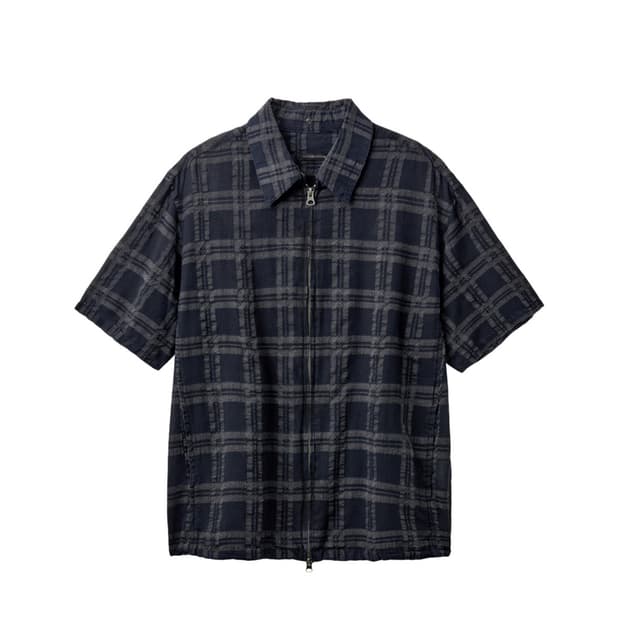 해칭룸 Shirket Over Dyed Check 다크네이비