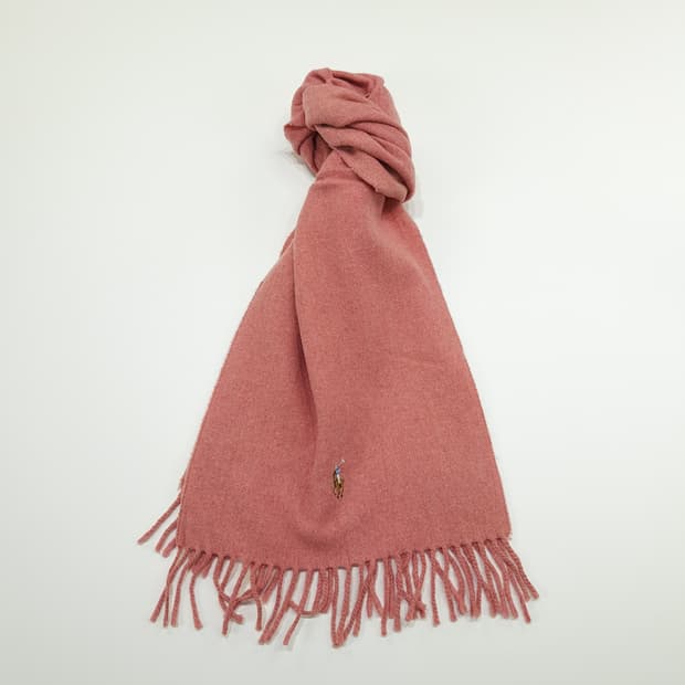 MX209 폴로 랄프로렌 핑크로즈 램스울 목도리 머플러