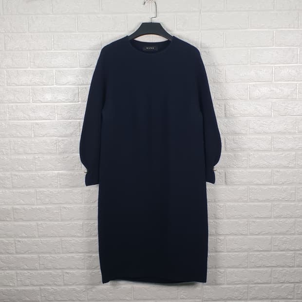 [F]마인 캐시미어100% 진주 포인트 니트 원피스