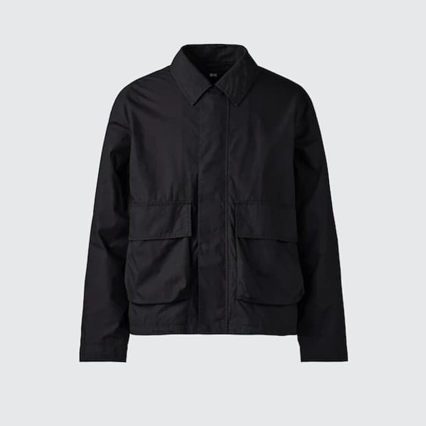 유니클로 C 코튼 쇼트 블루종 자켓 블랙 4XL