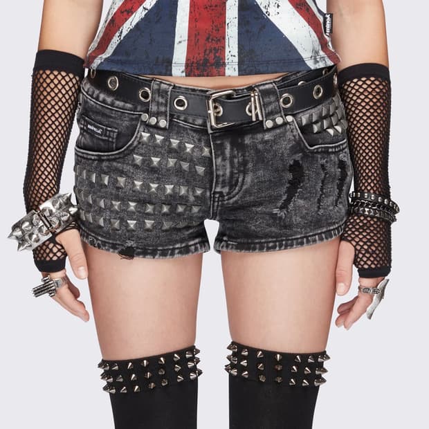 Minga London STRIKE DENIM HOT PANTS