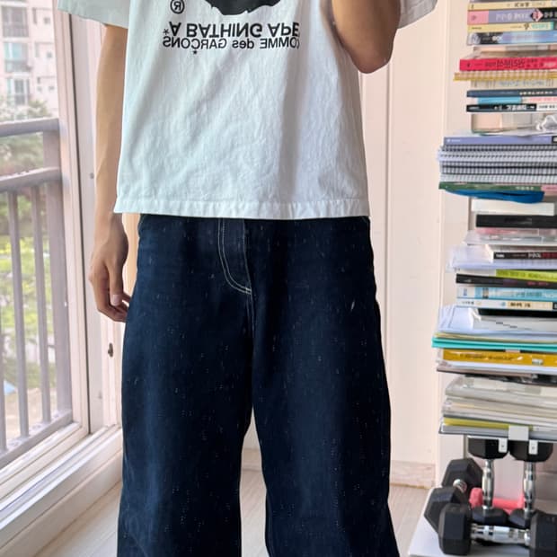 새상품급 베이프 x 꼼데가르송 반팔 xL