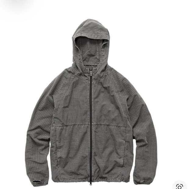 2) 폴리테루 휴먼인덱스 휴먼 체크 후디 파카 그레이