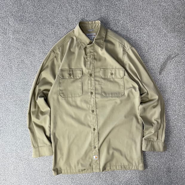 칼하트 셔츠 베이지