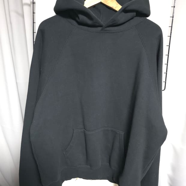 피오갓 에센셜 블랙 기모 후드티 S ✨️정품✨️
