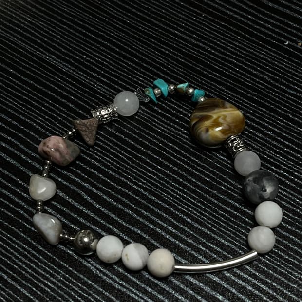 [HANDMADE] Ethnic Marble & Turquoise Sto