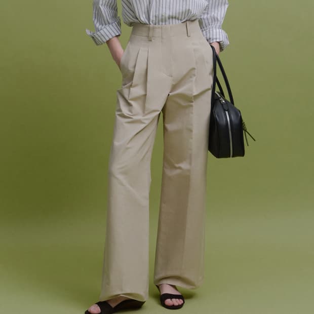 [FYEO] sandy cotton two-tuck pants