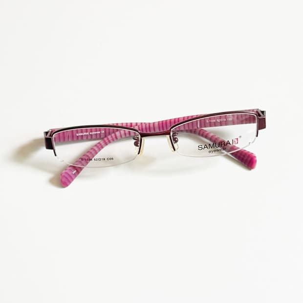 SAMURI EYEWEAR 반무테 스퀘어 메탈 빈티지 안경