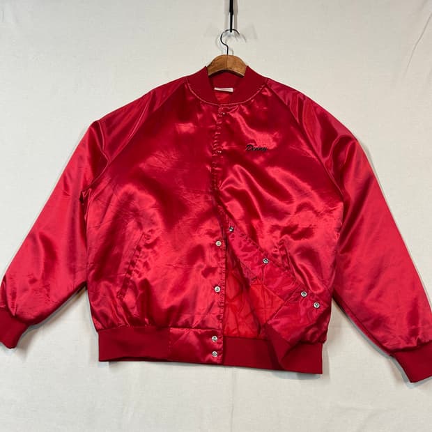 XL) USA 빈티지 Satins 오하이오 커스텀 사틴 자켓
