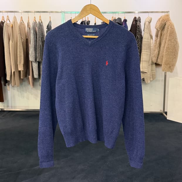 [M] 폴로 랄프로렌 램스울 브이넥 니트