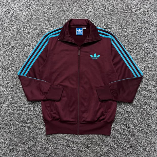 Name : 아디다스 파이어버드 버건디 민트라인 사이드라인 져지 :)