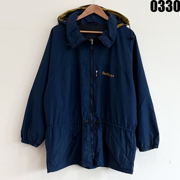 버버리 Burberrys 빈티지 후드 윈드브레이커 자켓 XL 0330