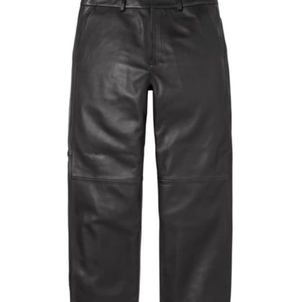 34) 슈프림 렘브 레더 트라우저