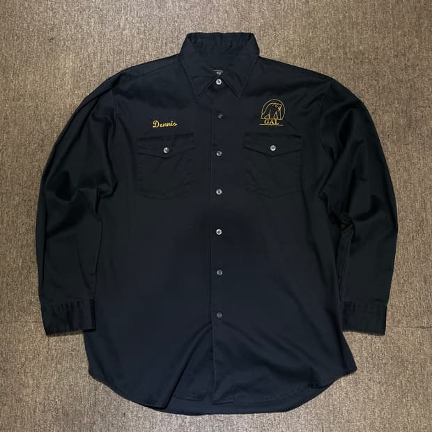 (L) Dakota 곰 자수 워크 셔츠