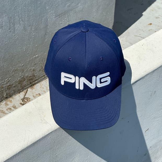 [L-XL] PING 핑 골프 로고 네이비 볼캡 모자