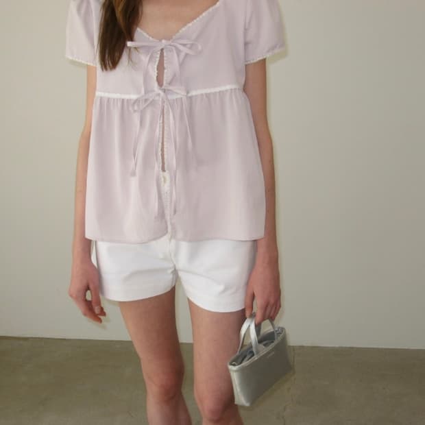 썸웨어버터 리본 블라우스