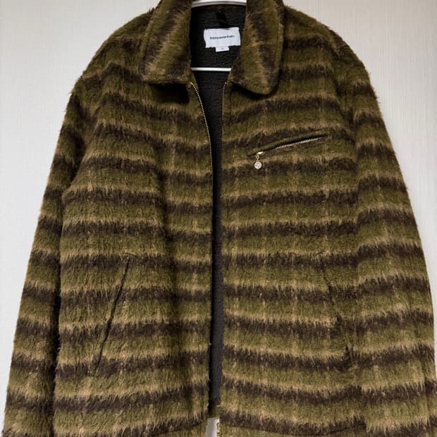 Brushed Wool Check Jacket Dark Brown